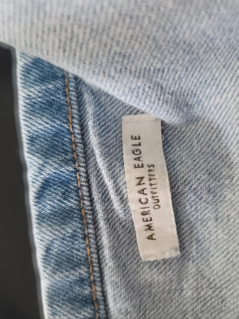 American Eagle Outfitters Yin Yang Denim Tote Bag, Smiling Faces - Picture 3 of 4